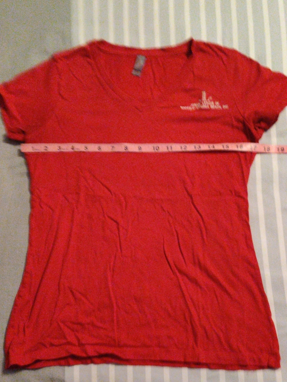 Junior League of Norfolk-Virginia Beach (JLNVB) Women's Red V-Neck Tee